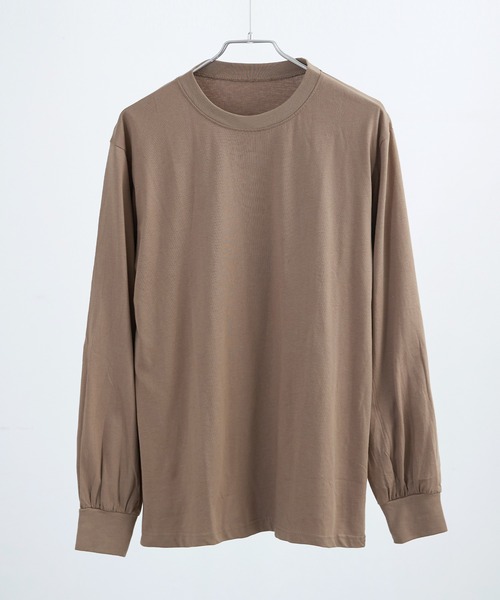 Fashion Letter(ファッションレター)の「【M-4L】ロングスリーブベーシックTシャツ ロンT カットソー プルオーバー オーバーサイズ ビッグシルエット サイズ豊富 カラバリ豊富(Tシャツ/カットソー・レディース・杢グレー/グレイッシュベージュ/モカ/ブラック/オフホワイト・LL/3L/L/4L/M)」の14枚目の写真