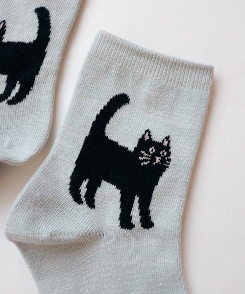 stample（スタンプル）の「クロネコだいすき　ショートソックス　【3足組】（ソックス/靴下・キッズ・A・S/M/L/LL）」の7枚目の写真