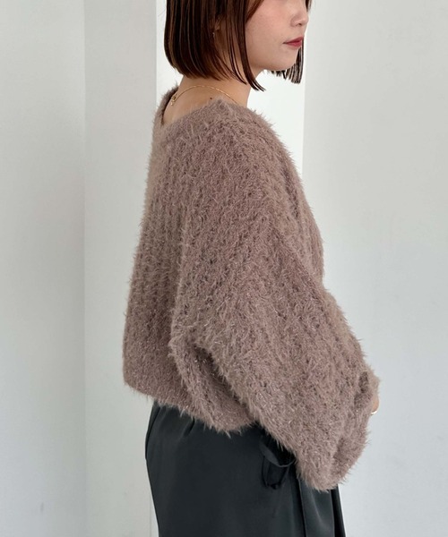 archives(アルシーヴ)の「ガラスフェザーニットボレロアンサンブル(カーディガン/ボレロ・レディース・ピンクベージュ/ブルーグレー/アイボリー・FREE)」の21枚目の写真