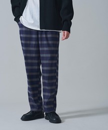 BROWNY/チェックテーパードスラックス