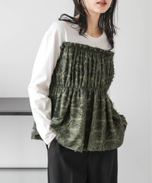 ジャガードペプラムドッキングトップス