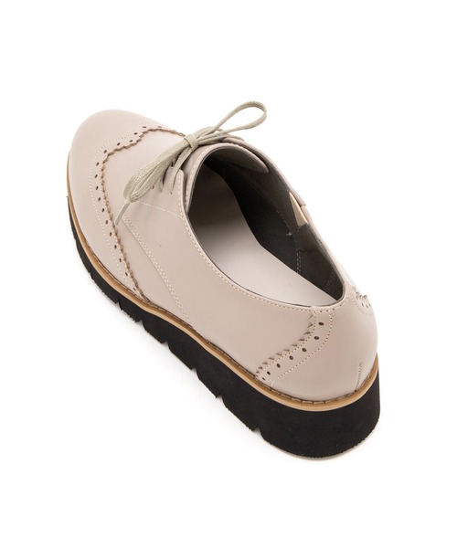 JELLY BEANS（ジェリービーンズ）の「厚底マニッシュレースアップシューズ(217-40330)JELLY BEANS(ジェリービーンズ)（ドレスシューズ・レディース・アイボリー/ブラック系その他/シルバー・22.5/24.5/24/23.5/23）」の8枚目の写真