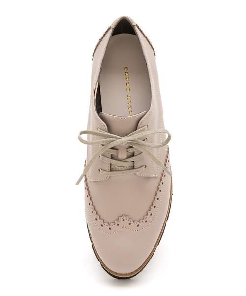 JELLY BEANS（ジェリービーンズ）の「厚底マニッシュレースアップシューズ(217-40330)JELLY BEANS(ジェリービーンズ)（ドレスシューズ・レディース・アイボリー/ブラック系その他/シルバー・22.5/24.5/24/23.5/23）」の9枚目の写真