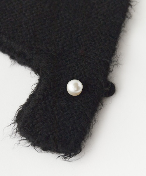 ROOPTOKYO（ループトウキョウ）の「フロントパールボタン ニット バラクラバ（ニットキャップ/ビーニー・レディース・アイボリー/ブラック/グレー/レッド・FREE）」の6枚目の写真