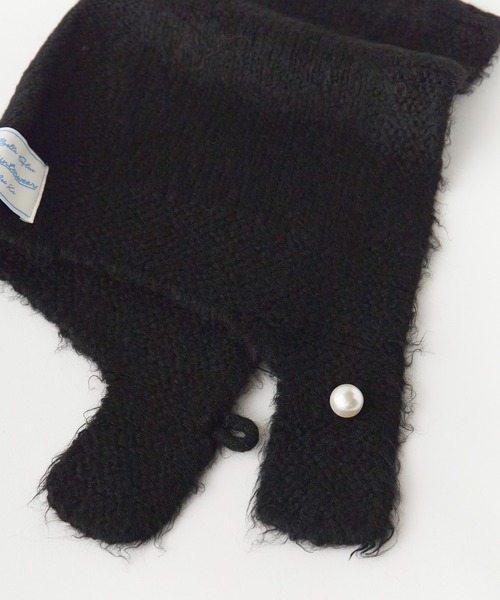 ROOPTOKYO（ループトウキョウ）の「フロントパールボタン ニット バラクラバ（ニットキャップ/ビーニー・レディース・アイボリー/ブラック/グレー/レッド・FREE）」の7枚目の写真