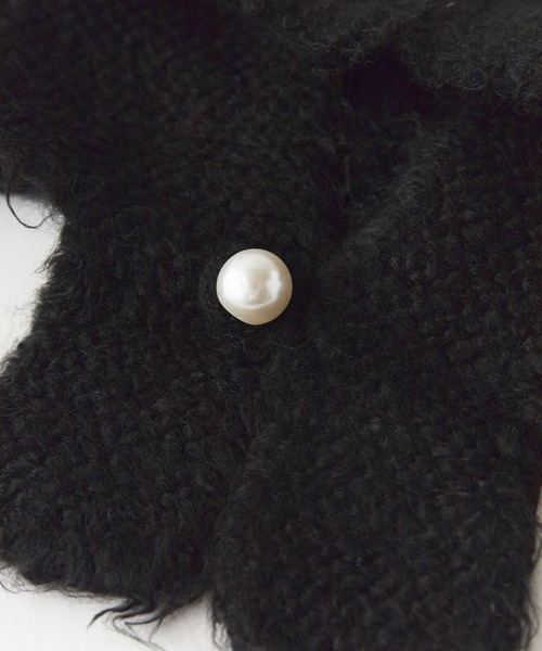 ROOPTOKYO（ループトウキョウ）の「フロントパールボタン ニット バラクラバ（ニットキャップ/ビーニー・レディース・アイボリー/ブラック/グレー/レッド・FREE）」の8枚目の写真