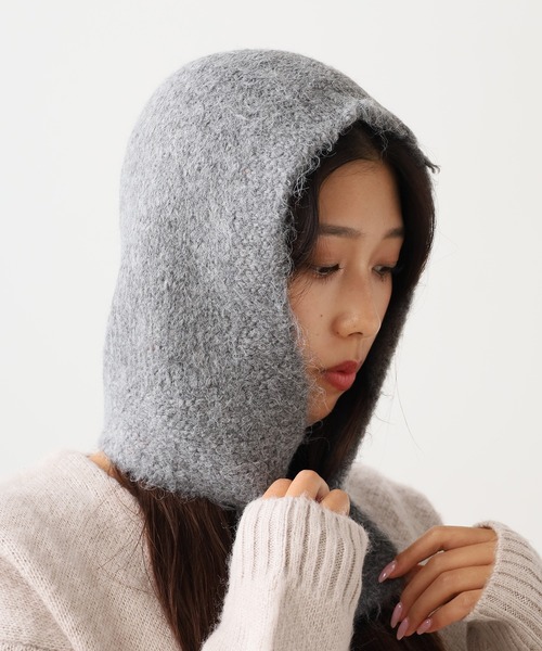 ROOPTOKYO（ループトウキョウ）の「フロントパールボタン ニット バラクラバ（ニットキャップ/ビーニー・レディース・アイボリー/ブラック/グレー/レッド・FREE）」の14枚目の写真