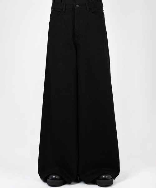 LAD MUSICIAN（ラッドミュージシャン）の「12oz FLAT DENIM HAKAMA PANTS（デニムパンツ・メンズ・ブラック・46/44/42）」の2枚目の写真
