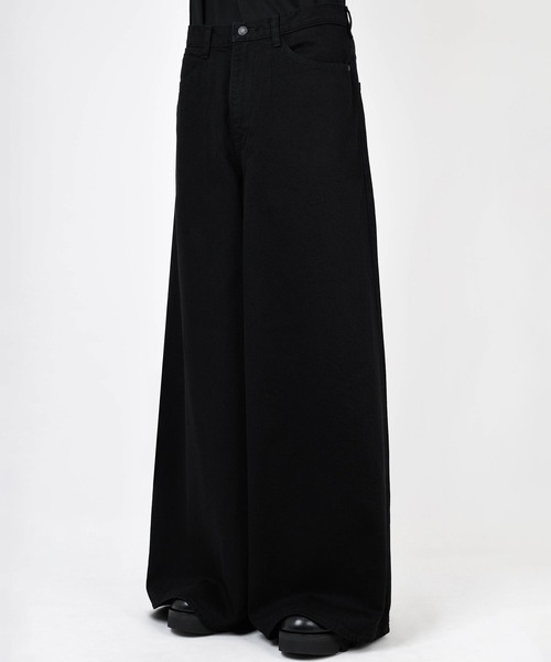 LAD MUSICIAN（ラッドミュージシャン）の「12oz FLAT DENIM HAKAMA PANTS（デニムパンツ・メンズ・ブラック・46/44/42）」の3枚目の写真