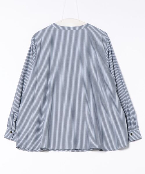 【fleur】【Ｌ〜５Ｌ】バンドカラー フロント フリル シャツ 楽天市場】【fleur】【L〜5L】バンドカラー フロント フリル