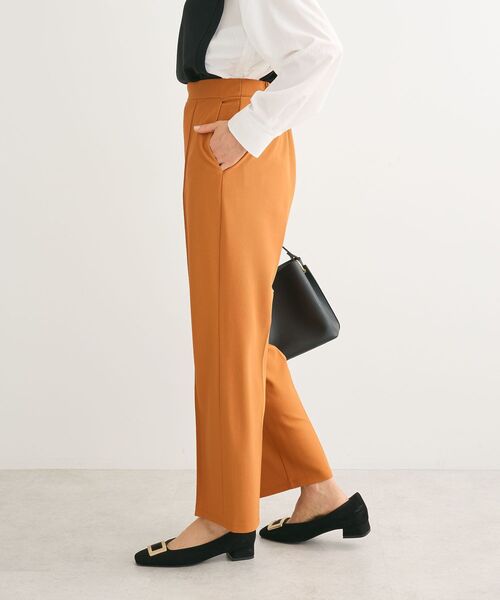 Green　Parks（グリーンパークス）の「らくスレ　ストレートパンツ（スラックス・レディース・オレンジ/ブラック/グレイッシュベージュ/ホワイト系その他2・FREE）」の12枚目の写真