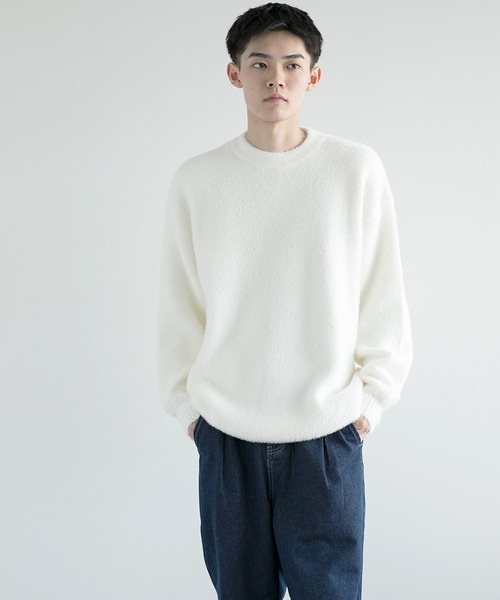 aimoha(アイモハ)の「aimoha men Shaggy Jacquard Knit(ニット/セーター・メンズ・ベージュ/ホワイト/ブラック/アーミー/グレー・MEDIUM/LARGE/X-LARGE/XX-LARGE/XXX-LARGE)」の11枚目の写真