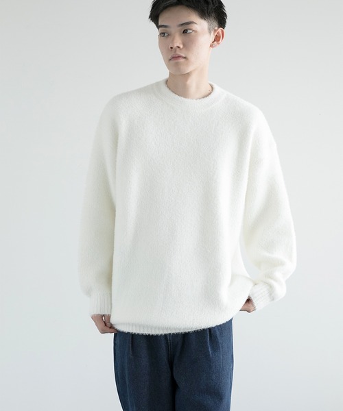 aimoha(アイモハ)の「aimoha men Shaggy Jacquard Knit(ニット/セーター・メンズ・ベージュ/ホワイト/ブラック/アーミー/グレー・MEDIUM/LARGE/X-LARGE/XX-LARGE/XXX-LARGE)」の14枚目の写真