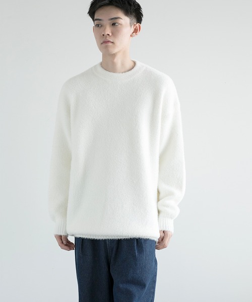 aimoha(アイモハ)の「aimoha men Shaggy Jacquard Knit(ニット/セーター・メンズ・ベージュ/ホワイト/ブラック/アーミー/グレー・MEDIUM/LARGE/X-LARGE/XX-LARGE/XXX-LARGE)」の15枚目の写真