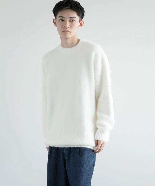 aimoha(アイモハ)の「aimoha men Shaggy Jacquard Knit(ニット/セーター・メンズ・ベージュ/ホワイト/ブラック/アーミー/グレー・MEDIUM/LARGE/X-LARGE/XX-LARGE/XXX-LARGE)」の16枚目の写真