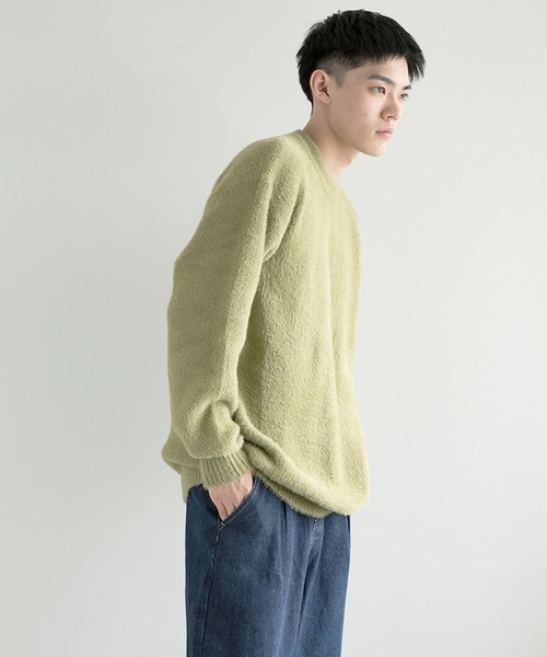 aimoha(アイモハ)の「aimoha men Shaggy Jacquard Knit(ニット/セーター・メンズ・ベージュ/ホワイト/ブラック/アーミー/グレー・MEDIUM/LARGE/X-LARGE/XX-LARGE/XXX-LARGE)」の22枚目の写真