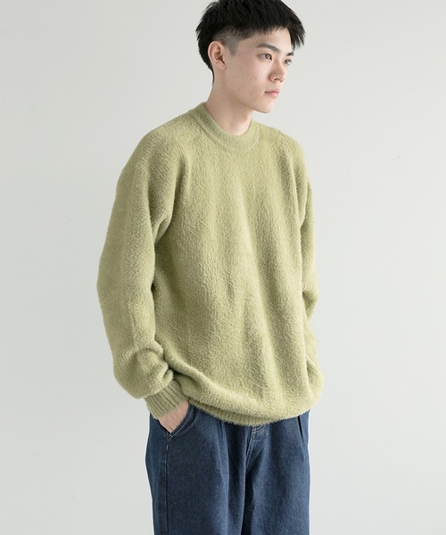 セール】aimoha men Shaggy Jacquard Knit（ニット/セーター