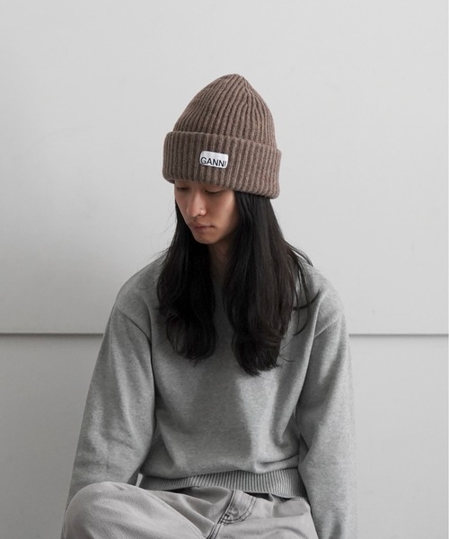 【新品未使用】GANNI / ガニー Structured Rib Beanie Ganni【ガニー】structured rib beanie 