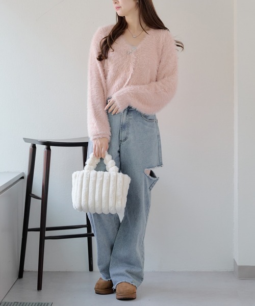 セール】シャギーショートカーディガン（カーディガン/ボレロ