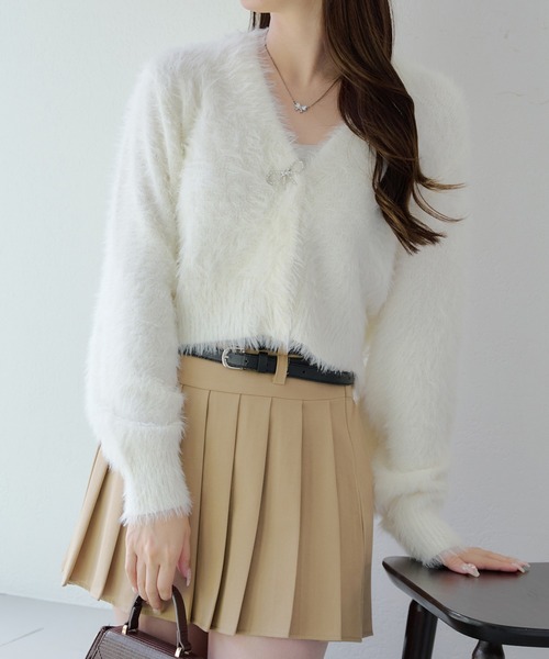 セール】シャギーショートカーディガン（カーディガン/ボレロ