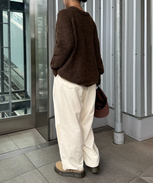 CIAOPANIC TYPY（チャオパニックティピー）の「モヘヤライクシャギービックシルエットニット（ニット/セーター・メンズ・ブラック/ブラウン/グリーン/レッド・MEDIUM/LARGE）」の15枚目の写真