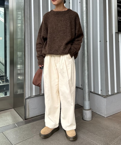 CIAOPANIC TYPY（チャオパニックティピー）の「モヘヤライクシャギービックシルエットニット（ニット/セーター・メンズ・ブラック/ブラウン/グリーン/レッド・MEDIUM/LARGE）」の16枚目の写真