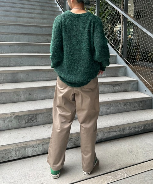 CIAOPANIC TYPY（チャオパニックティピー）の「モヘヤライクシャギービックシルエットニット（ニット/セーター・メンズ・ブラック/ブラウン/グリーン/レッド・MEDIUM/LARGE）」の19枚目の写真