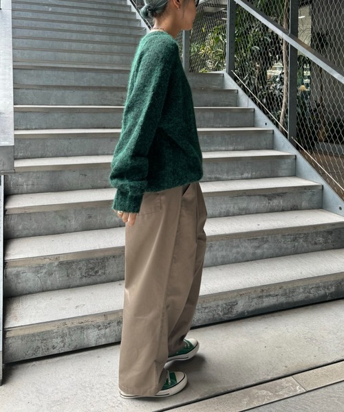 CIAOPANIC TYPY（チャオパニックティピー）の「モヘヤライクシャギービックシルエットニット（ニット/セーター・メンズ・ブラック/ブラウン/グリーン/レッド・MEDIUM/LARGE）」の20枚目の写真