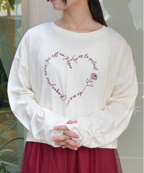 axes femme（アクシーズファム）の「アソートデザインＴシャツ（Tシャツ/カットソー・レディース・ブラウン/キナリ/パープル・FREE）」の4枚目の写真