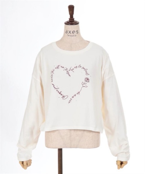 axes femme（アクシーズファム）の「アソートデザインＴシャツ（Tシャツ/カットソー・レディース・ブラウン/キナリ/パープル・FREE）」の5枚目の写真