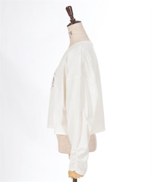 axes femme（アクシーズファム）の「アソートデザインＴシャツ（Tシャツ/カットソー・レディース・ブラウン/キナリ/パープル・FREE）」の6枚目の写真