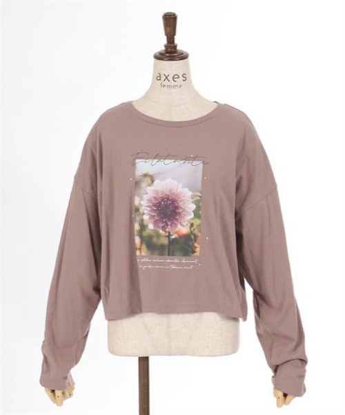 axes femme（アクシーズファム）の「アソートデザインＴシャツ（Tシャツ/カットソー・レディース・ブラウン/キナリ/パープル・FREE）」の21枚目の写真