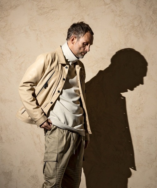 C DIEM（カルペディエム）の「C DIEM(カルペディエム)AMFステッチ エクセラファスナー ライダースジャケット レザージャケット（ライダースジャケット・メンズ・ブラック/ベージュ・M/L）」の16枚目の写真