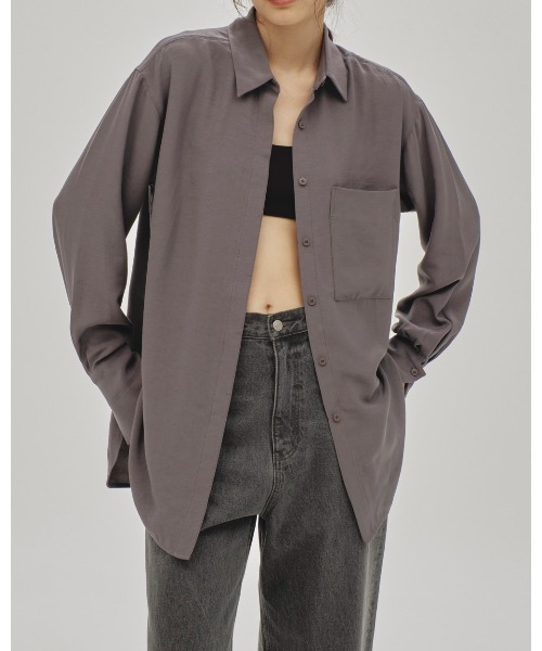 セール】Backsatin Pocket Shirts（シャツ/ブラウス）｜TODAYFUL