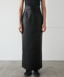 LA PEAU DE GEM | 【LA PEAU DE GEM】ペンシルエコレザースカート(スカート)