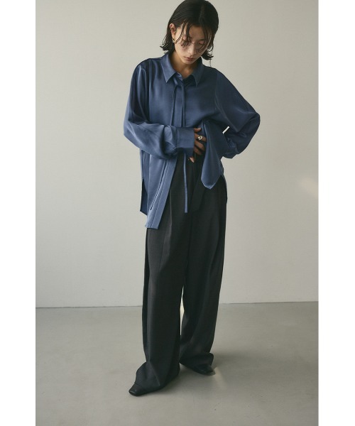 boohoo☆TEXTURED ストレッチ シャツ & トラウザー 上下SET Adjustable Fit】50th Anv． ストレッチ