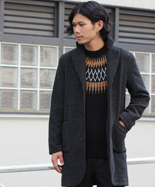 Lui's（ルイス）の「Lui's(ルイス) 求心柄ニット（ニット/セーター・メンズ・ブラック/ネイビー・MEDIUM/SMALL）」の10枚目の写真