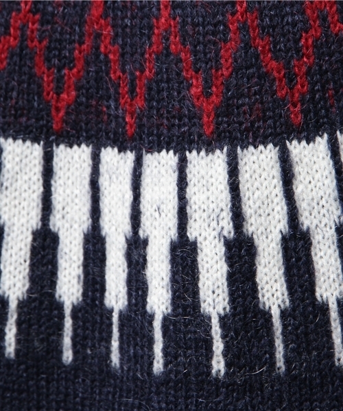 Lui's（ルイス）の「Lui's(ルイス) 求心柄ニット（ニット/セーター・メンズ・ブラック/ネイビー・MEDIUM/SMALL）」の8枚目の写真