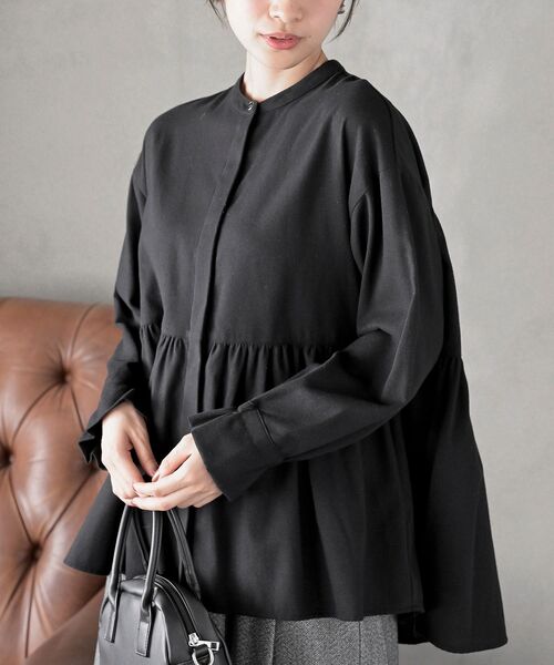 ネル起毛BACKティアードブラウス（シャツ/ブラウス）｜rps（アール