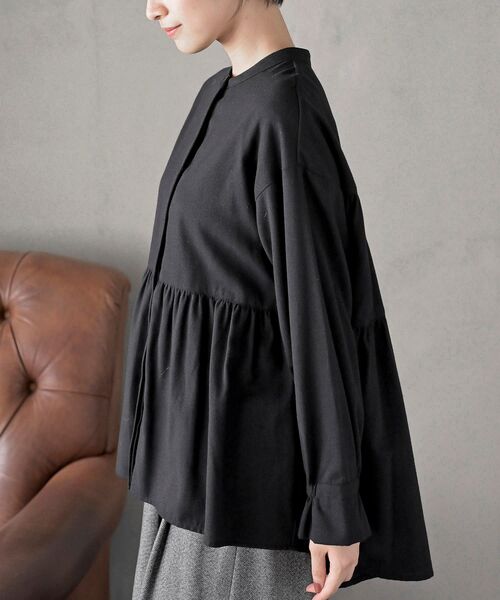 rps（アールピーエス）の「ネル起毛ＢＡＣＫティアードブラウス（シャツ/ブラウス・レディース・オフホワイト/ブラック/ブラック系その他2・フリー）」の12枚目の写真