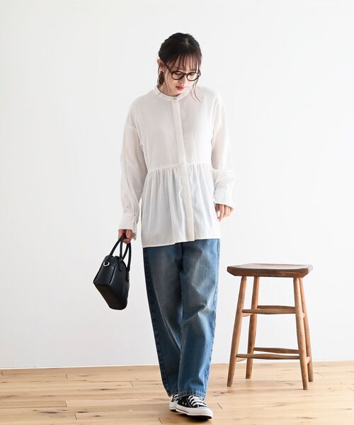 rps（アールピーエス）の「ネル起毛ＢＡＣＫティアードブラウス（シャツ/ブラウス・レディース・オフホワイト/ブラック/ブラック系その他2・フリー）」の16枚目の写真