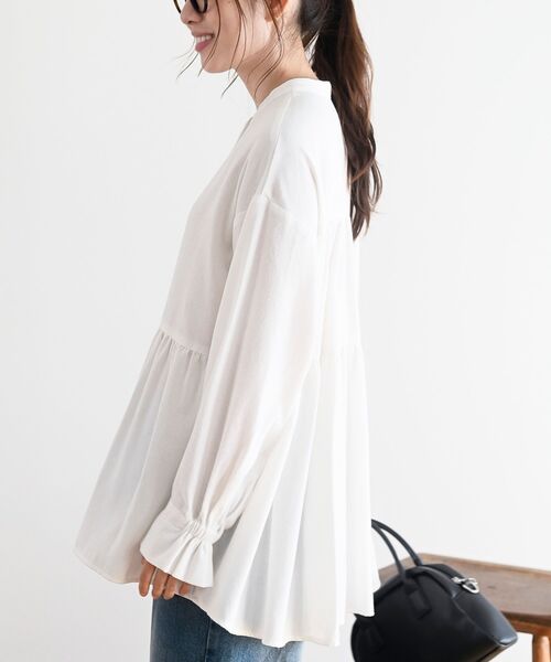 rps（アールピーエス）の「ネル起毛ＢＡＣＫティアードブラウス（シャツ/ブラウス・レディース・オフホワイト/ブラック/ブラック系その他2・フリー）」の21枚目の写真