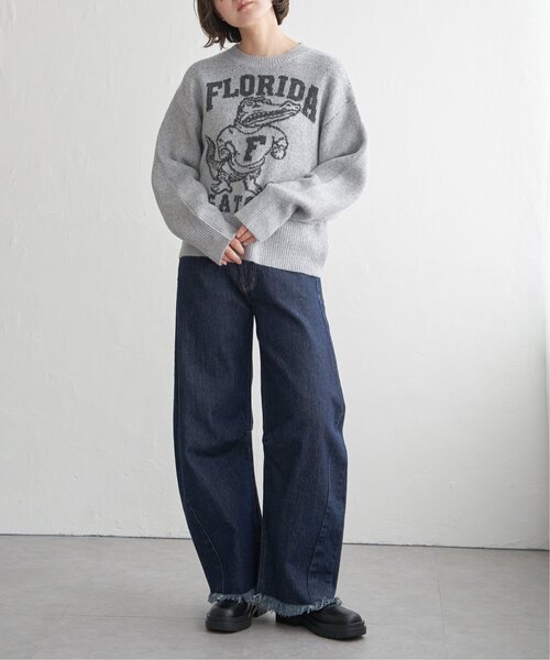 ニット セーター DISCUS×FLORIDA ダブルジャガードニット レディース DISCUS×FLORIDA ダブルジャガードニット（ニット/セーター