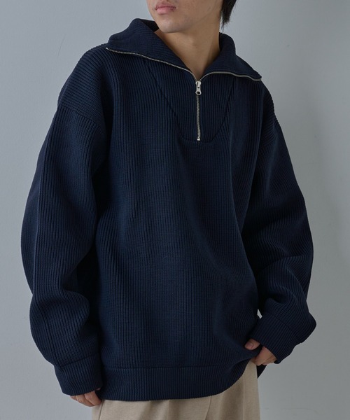 COLONY 2139（コロニートゥーワンスリーナイン）の「テックニットハーフジップ（ニット/セーター・メンズ・ネイビー/ブラック/グレー・MEDIUM/LARGE）」の3枚目の写真