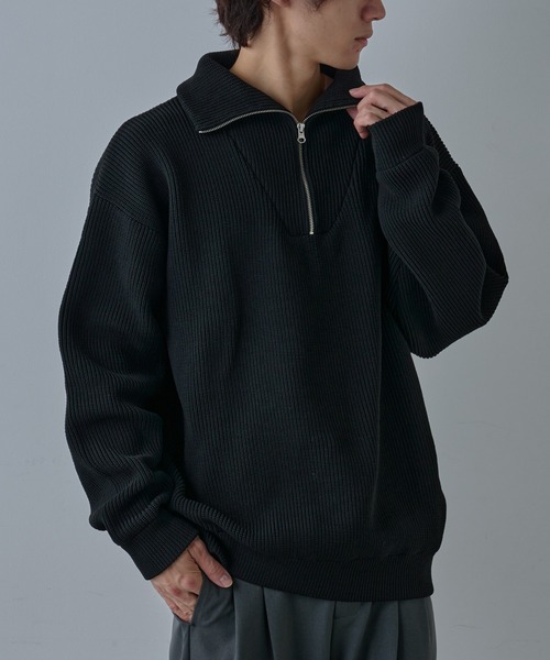 COLONY 2139（コロニートゥーワンスリーナイン）の「テックニットハーフジップ（ニット/セーター・メンズ・ネイビー/ブラック/グレー・MEDIUM/LARGE）」の7枚目の写真