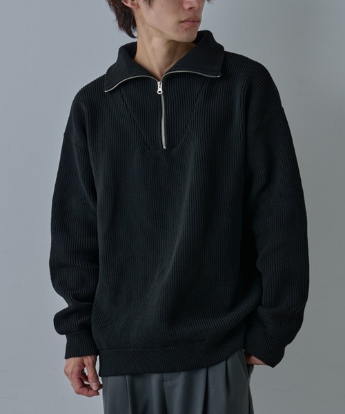 COLONY 2139（コロニートゥーワンスリーナイン）の「テックニットハーフジップ（ニット/セーター・メンズ・ネイビー/ブラック/グレー・MEDIUM/LARGE）」の8枚目の写真