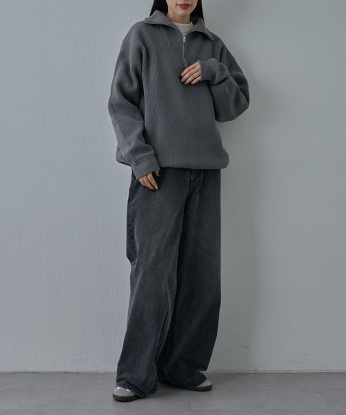 COLONY 2139（コロニートゥーワンスリーナイン）の「テックニットハーフジップ（ニット/セーター・メンズ・ネイビー/ブラック/グレー・MEDIUM/LARGE）」の22枚目の写真