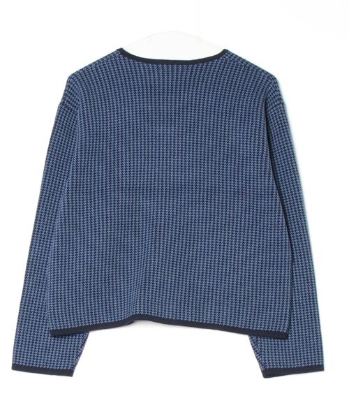 TOKYO SHIRTS（トウキョウシャツ）の「千鳥柄ZIPブルゾン レディーススウェットライク（ブルゾン・レディース・ブルー/ブラック・M/L）」の3枚目の写真