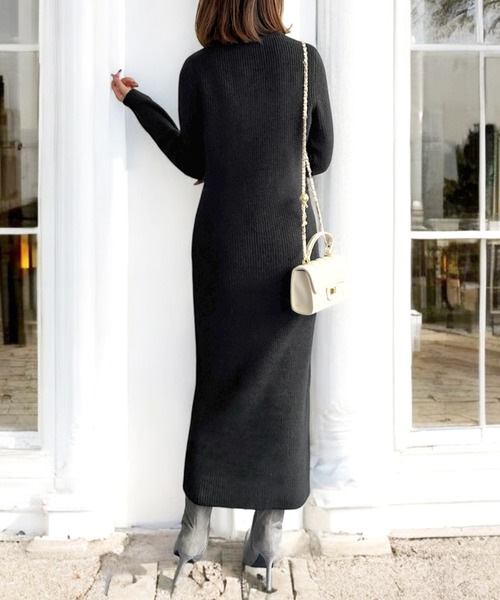Vネックニットワンピース（ワンピース）｜JULIA BOUTIQUE（ジュリアブティック）