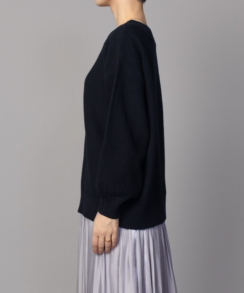 NAVY(ネイビー)の「【nAvy】カノコVネックプルオーバー ニット(ニット/セーター・レディース・ホワイト/ピンク/ブラック/サックスブルー・フリー)」の14枚目の写真